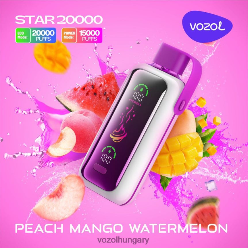 VOZOL Vape Rendelés - VOZOL STAR 20000 H88D4216 őszibarack mangó görögdinnye