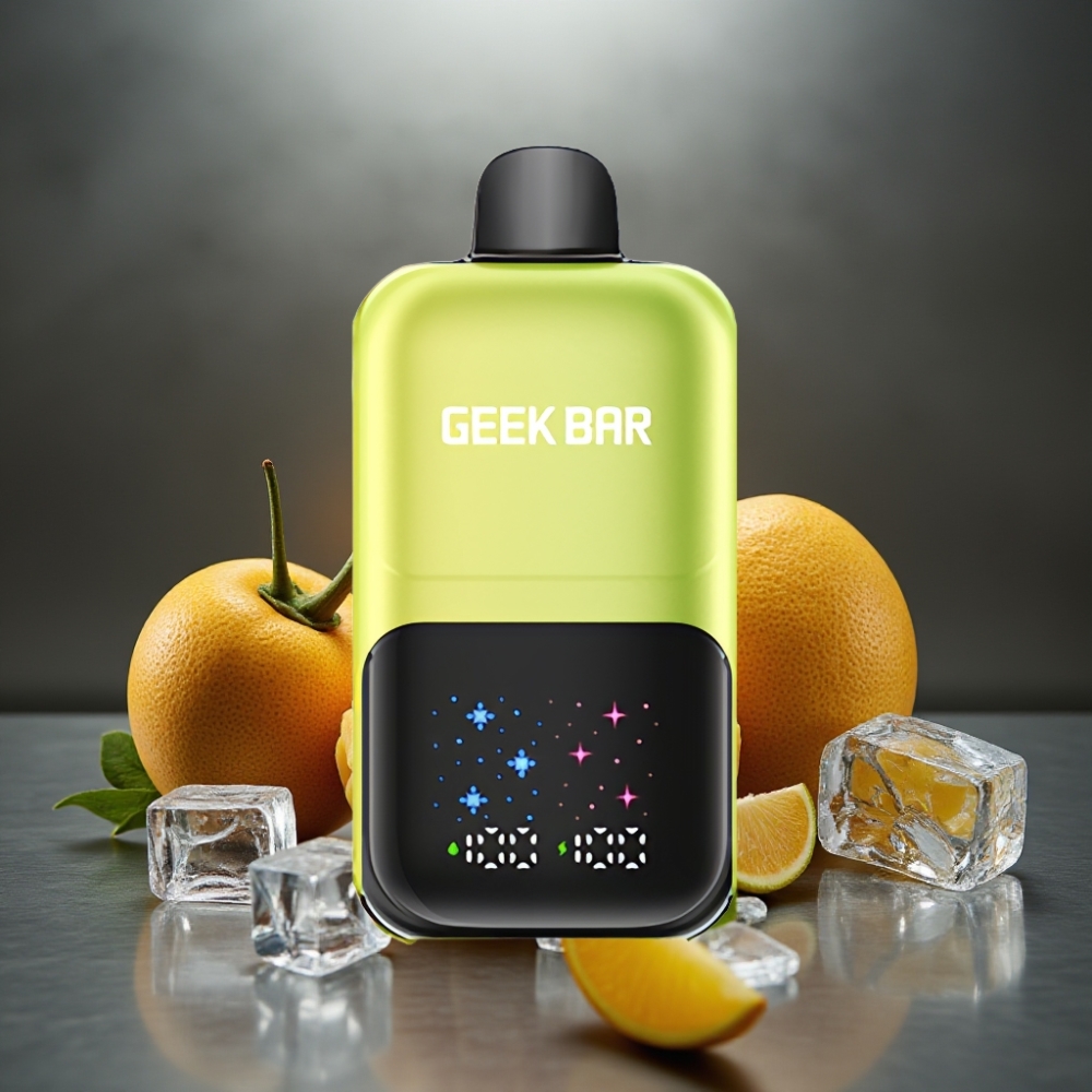 GEEK BAR 2GO 50000 Puff Interaktív Nagy Kijelző 3 Fokozatú Íz/Hűtés Dupla Tartály 20ml Mexikói Mango Jég