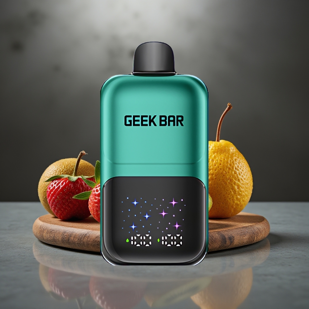 GEEK BAR 2GO 50000 Puff Nagy Képernyős 3 Fokozatú Íz/Hűtés Duo Tartály 20ml Eper & Kiwi