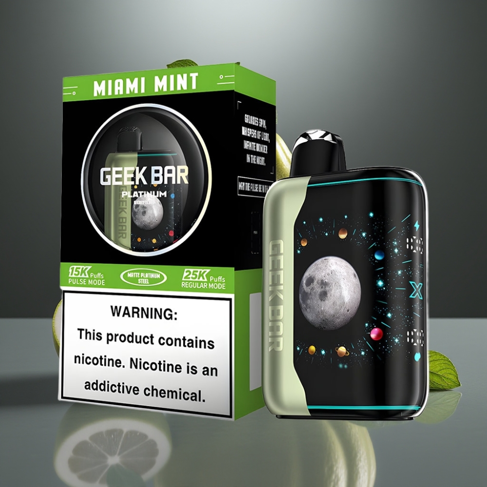 GEEK BAR Platinum 25000 Lökés Prémium Matte Finomítás Miami Menta