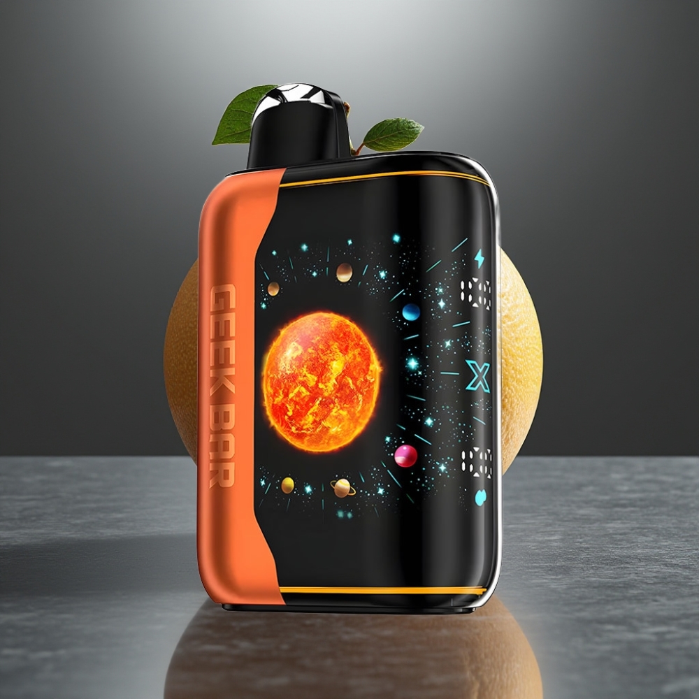 GEEK BAR Platinum Edition 25000 Puff Dinamikus 3D Képernyő Prémium Matte Platina Acél Finishing Gyors USB-C Töltés Duális Mesh Punch Íz