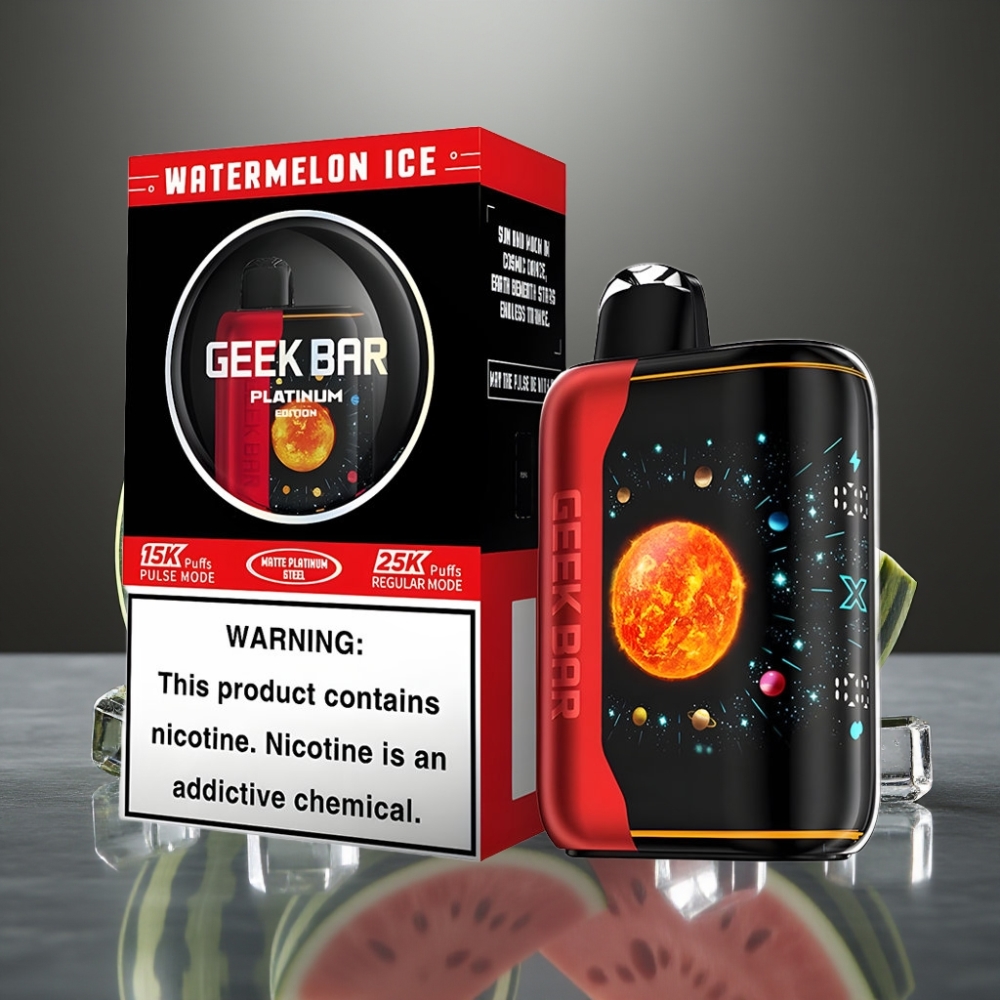 GEEK BAR Platinum Edition 25000 Puff Dinamikus 3D Képernyős Görbületes Dobozos Gőzöző Szezonális Dinnye Jég