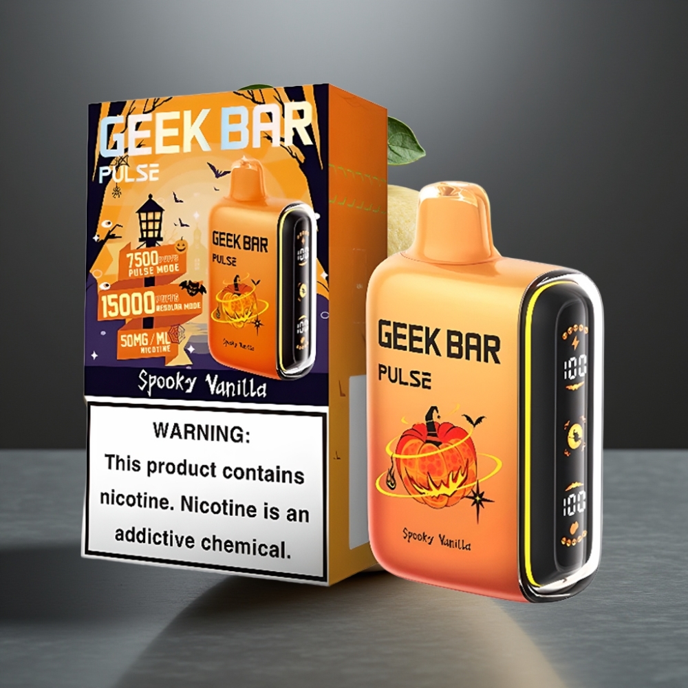 GEEK BAR Pulse 15000 Löket E-liquid 16ML Nikotin 5% Légáramlás Szabályozható 650 mAh USB Type-C Halloween Kiadás