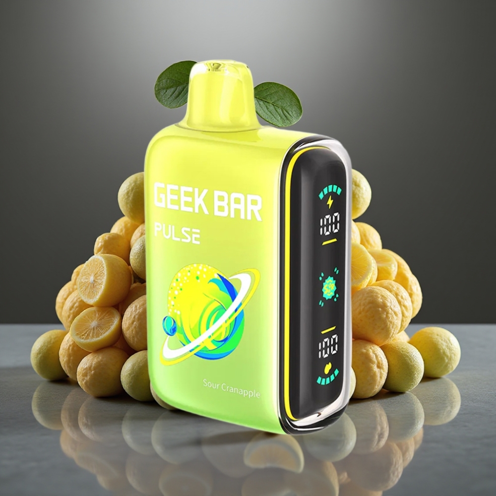 Geek Bar Pulse 15000 Löket 16ML 5% Nikotin 650mAh USB-C Légáramlás Savas Íz