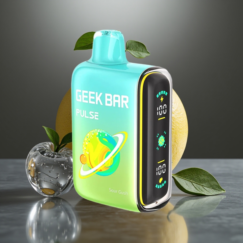 Geek Bar Pulse 15000 Löket 16ML 5% Nikotin 650mAh USB-C Légáramlás Savas Íz