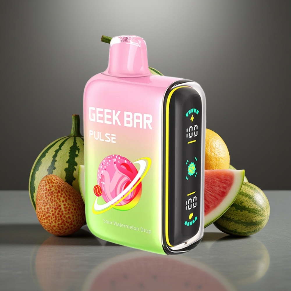 Geek Bar Pulse 15000 Löket 16ML 5% Nikotin 650mAh USB-C Légáramlás Savas Íz