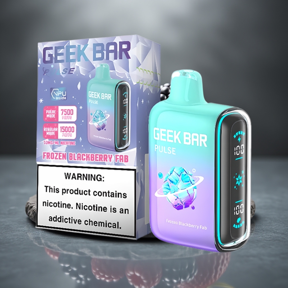 Geek Bar Pulse 15000 Puff Fagyasztott Kiadás 16ML 5% Nikotin 650mAh USB-C Légáramlás-Szabályozással