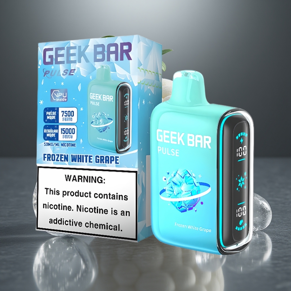 Geek Bar Pulse 15000 Puff Fagyasztott Kiadás 16ML 5% Nikotin 650mAh USB-C Légáramlás-Szabályozással