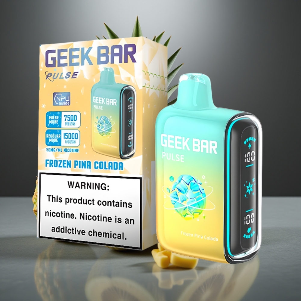 Geek Bar Pulse 15000 Puff Fagyasztott Kiadás 16ML 5% Nikotin 650mAh USB-C Légáramlás-Szabályozással