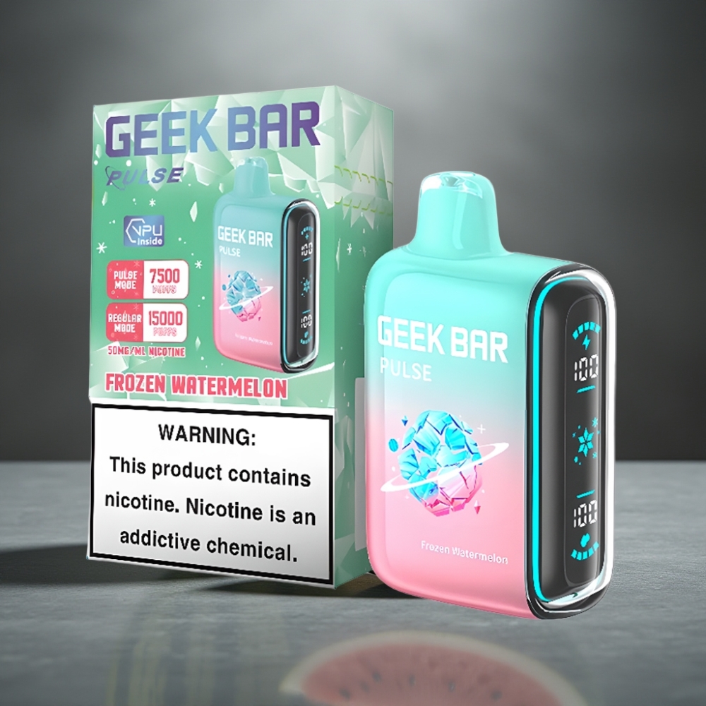 Geek Bar Pulse 15000 Puff Fagyasztott Kiadás 16ML 5% Nikotin 650mAh USB-C Légáramlás-Szabályozással
