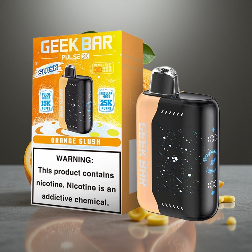 GEEK BAR Pulse X 25000 Füst Normál Mód | 15000 Füst Pulse Mód | 0-5% Nikotin | 18mL E-Liquid | 3D Képernyő | USB-C | Duális Mesh Slush