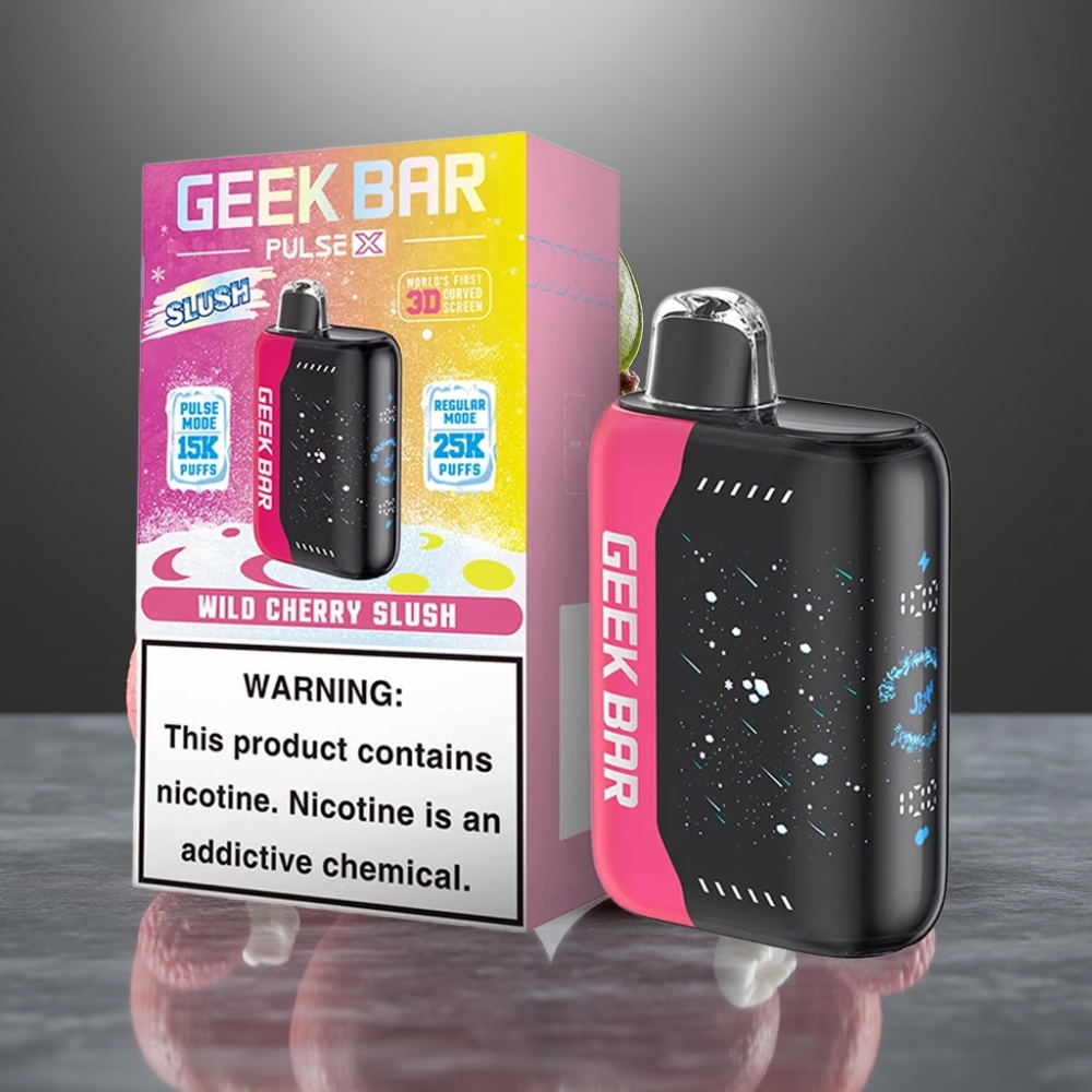 GEEK BAR Pulse X 25000 Füst Normál Mód | 15000 Füst Pulse Mód | 0-5% Nikotin | 18mL E-Liquid | 3D Képernyő | USB-C | Duális Mesh Slush