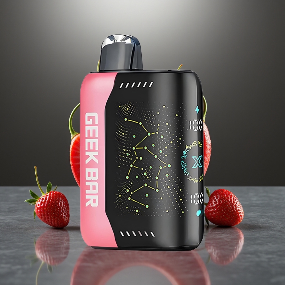 GEEK BAR Pulse X 25000 Füst Normál Módban, 15000 Füst Pulzus Módban, 0-5% Nikotin, 18mL E-Liquid, 3D Kijelző, USB-C, Duális Mesh