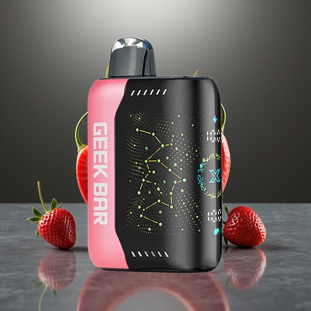 Geek Bar Pulse X 25000 Puff Normál Mód 25000 Puff Impulzus Mód 15000 Puff 0-5% Nikotin 18mL E-Liquid 3D Íves Kijelző USB Type-C Dual Mesh Coil