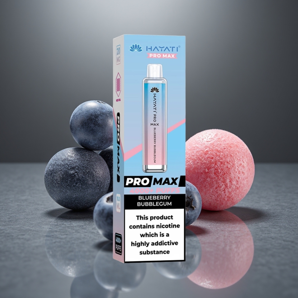 Hayati Pro Max 4000 Böf Crystal Kétszeres 1.1 Ohm Hálótekercs 1400mAh Kékáfonya Rágó