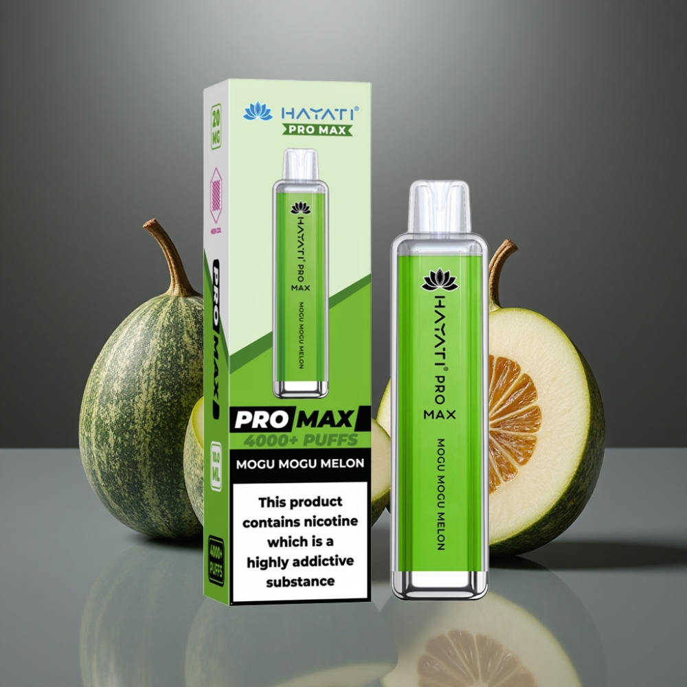 Hayati Pro Max 4000 Böf Crystal LED 1400mAh Dual 1.1 Ohm Mesh Mogu Mogu Dinnye