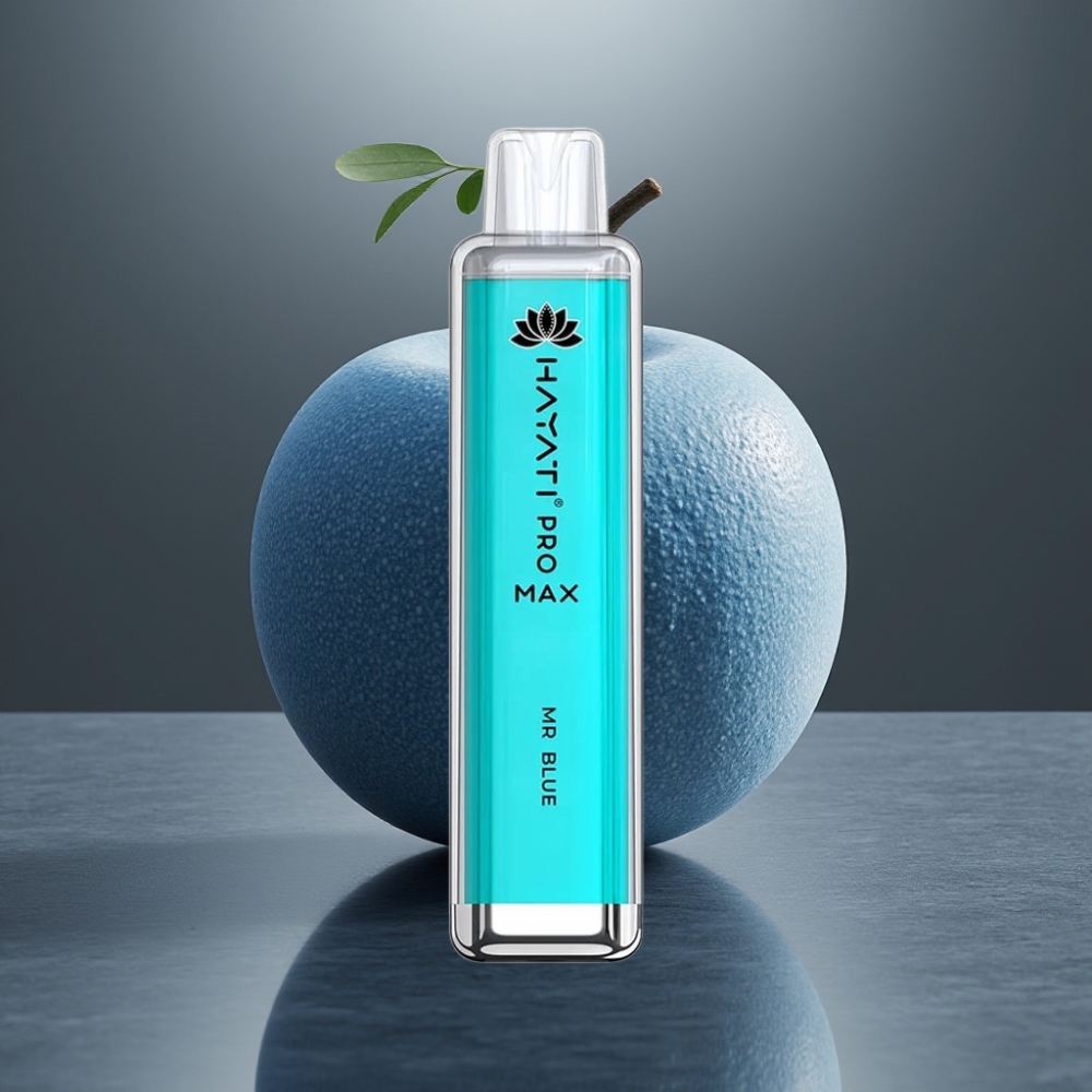 Hayati Pro Max 4000 Böffe Jelentős Nicotin (2%, 5%) Dual 1.1 Ohm Mesh Coil Újratölthető Akku 1400mAh Kézi Aktiválású LED Világítás Kristály Megjelenésű TPD-Kompatibilis