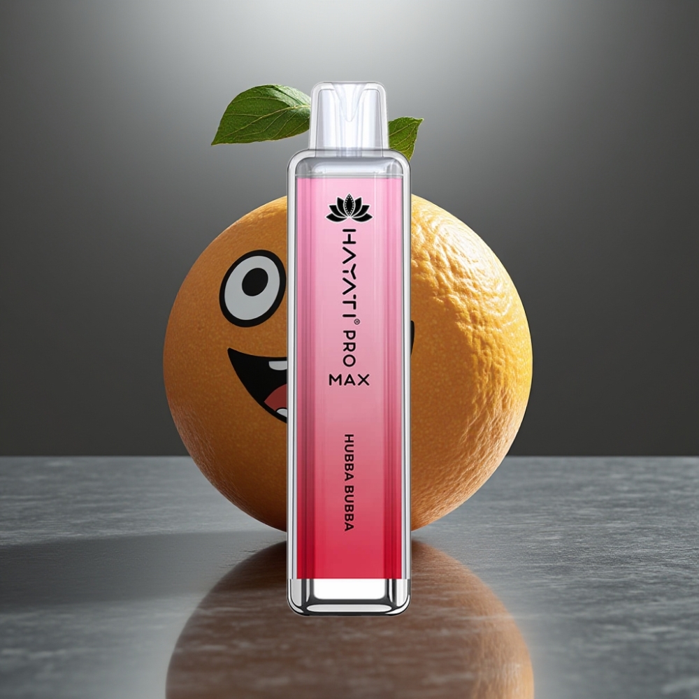 Hayati Pro Max 4000 Puff Eldobható E-Cigi 28x28x120mm, 2%/5% Nikotin, 1400mAh, Buborékrák Íz