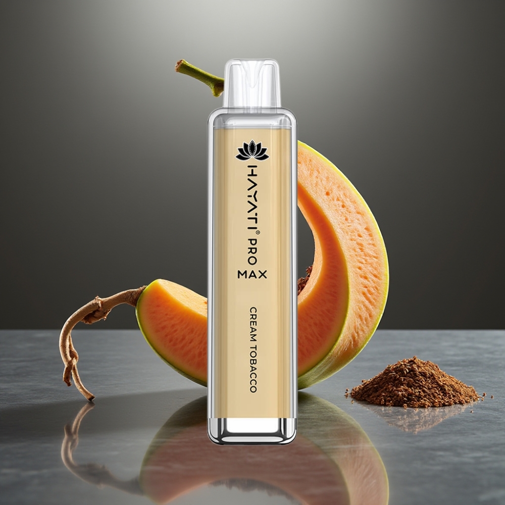 Hayati Pro Max 4000 Puff Eldobható E-cigaretta – 2%/5% Nikotin, 1400mAh, Újratölthető, Krémes Dohány Íz