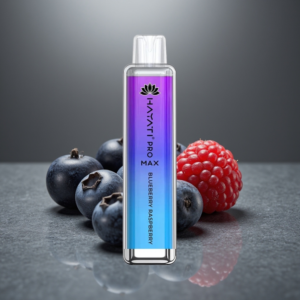 Hayati Pro Max 4000 Puff Eldobható E-papíros Kétszeres 1.1 Ohm Mesh Tekercs 1400mAh Akku 2%/5% Nikotin Áfonya Málna Íz