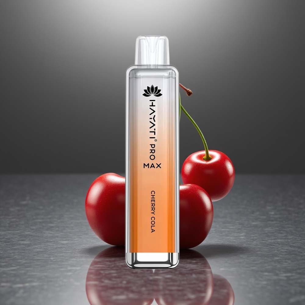 Hayati Pro Max 4000 Puff Eldobható E-szigaret Cseresznyes Kóla, 2%/5% Nikotin, 1400mAh, TPD