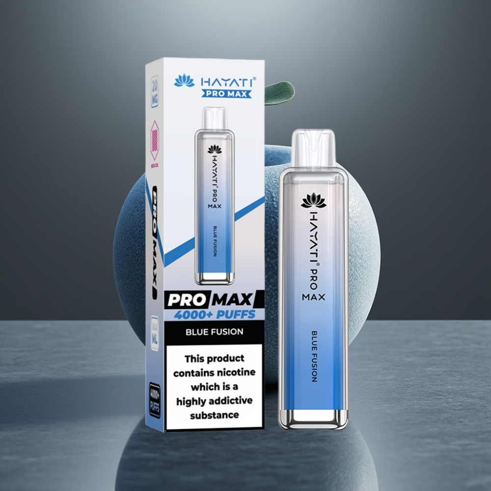 Hayati Pro Max 4000 Puff Eldobható Vape – 28×28×120mm, 2%/5% Nikotin, 1400mAh, Kék Ötvözet