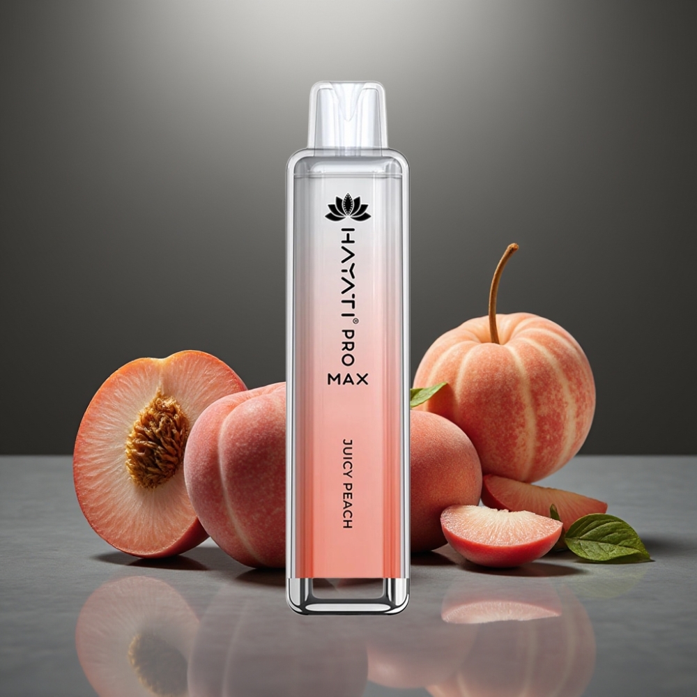 Hayati Pro Max 4000 Puff Elszívható E-Cigi 28×28×120mm 2%/5% Nikotin 1400mAh Dual 1.1 Ohm Mesh Coil LED Jelzés Kristály Megjelenés TPD-Kompatibilis
