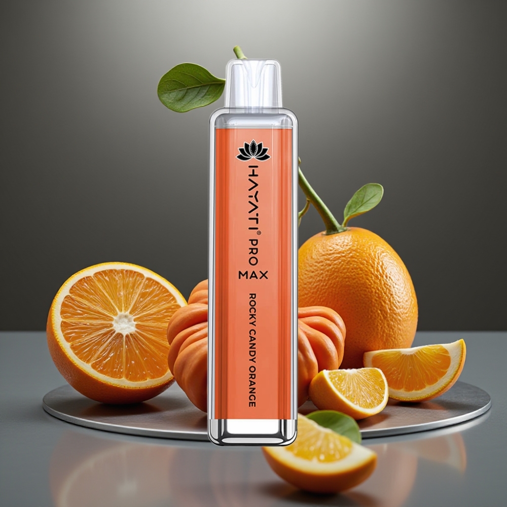 Hayati Pro Max 4000 Puff Elszívható E-cigaretta – 28×28×120mm, 2%/5% Nikotin, Dupla 1.1 Ohm Mesh Tekercs, 1400mAh Akku, LED Világítás, Kristály Megjelenés