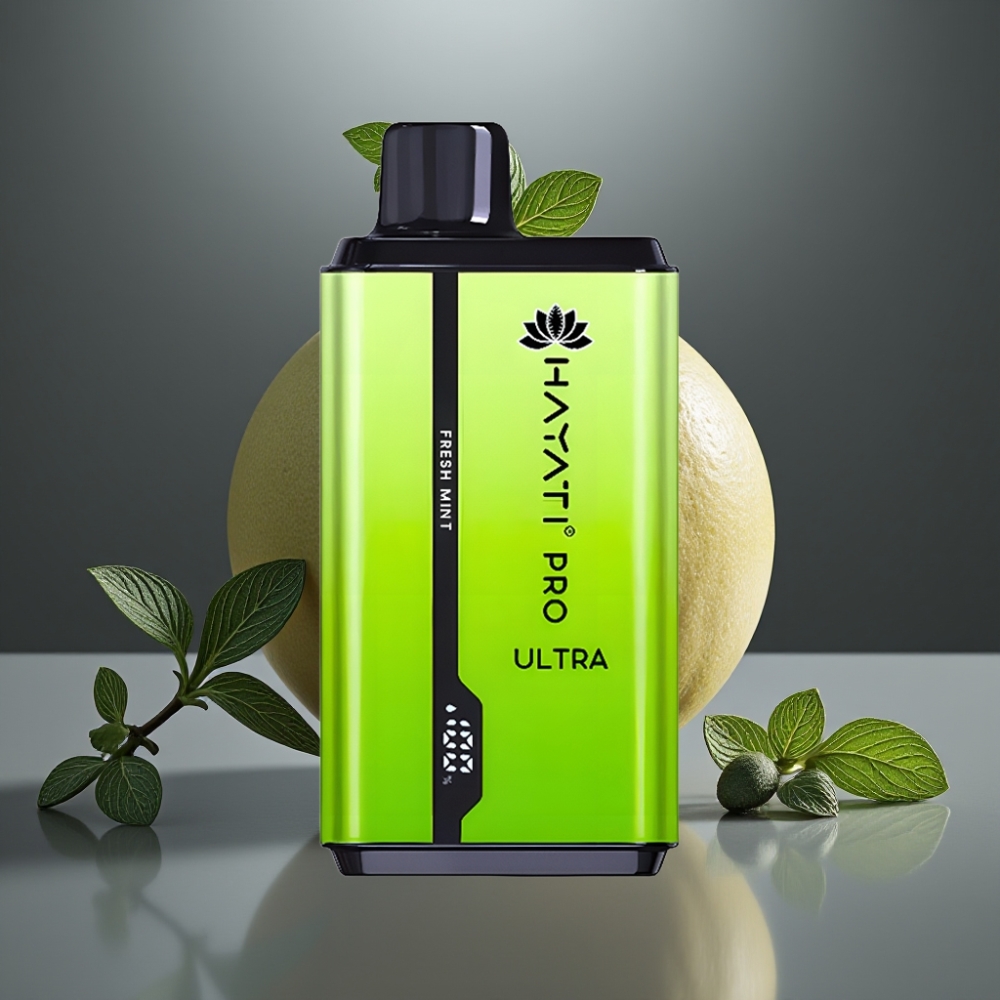 Hayati Pro Ultra 15000 Löket 850mAh 2×12ml 2% 49 Íz Friss Menta Hayati Pro Ultra 15000 Löket 850mAh 2×12ml 2% 49 Íz Friss Menta