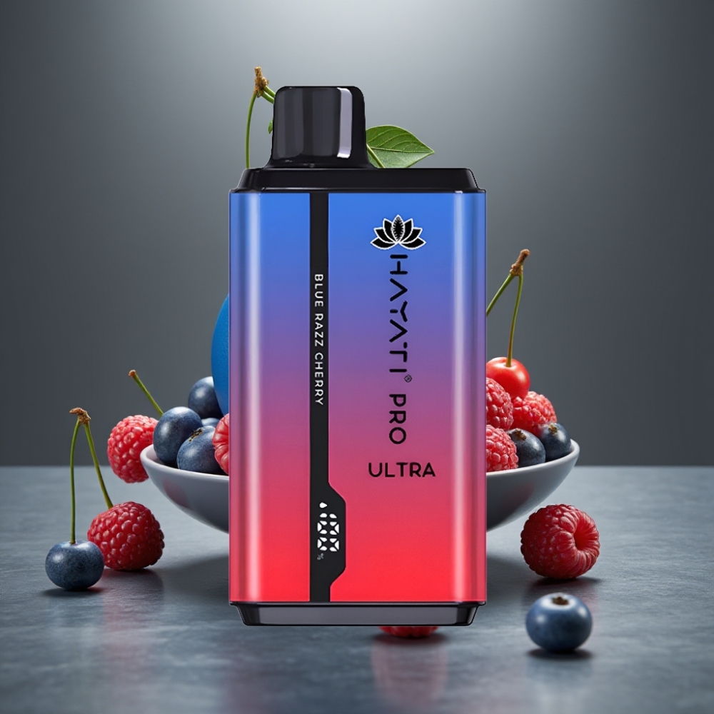 Hayati Pro Ultra 15000+ Puff 850mAh 2×12ml 2% 49 Íz Kék Málna-Cseresznye