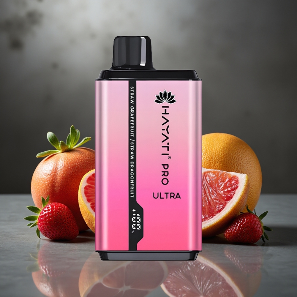 Hayati Pro Ultra 15000+ Puff 850mAh 2×12ml 2% 49 Ízesítmény Eper Grépfrút Eper Sárkánygyümölcs