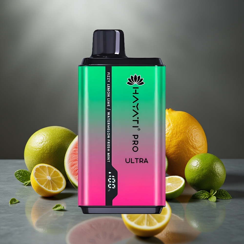 Hayati Pro Ultra 15000+ Puff 850mAh 2×12ml 2% 49 Ízesítmény Frizz Limonádé & Lime Görögdinnye Friss Menta