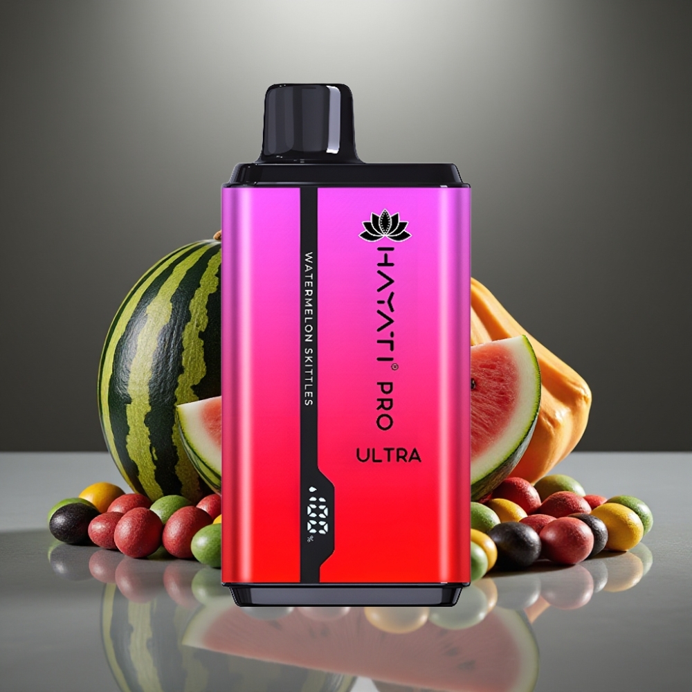 Hayati Pro Ultra 15000+ Puff 850mAh 2×12ml 2% 49 Ízesítmény Görögdinnye Skittles