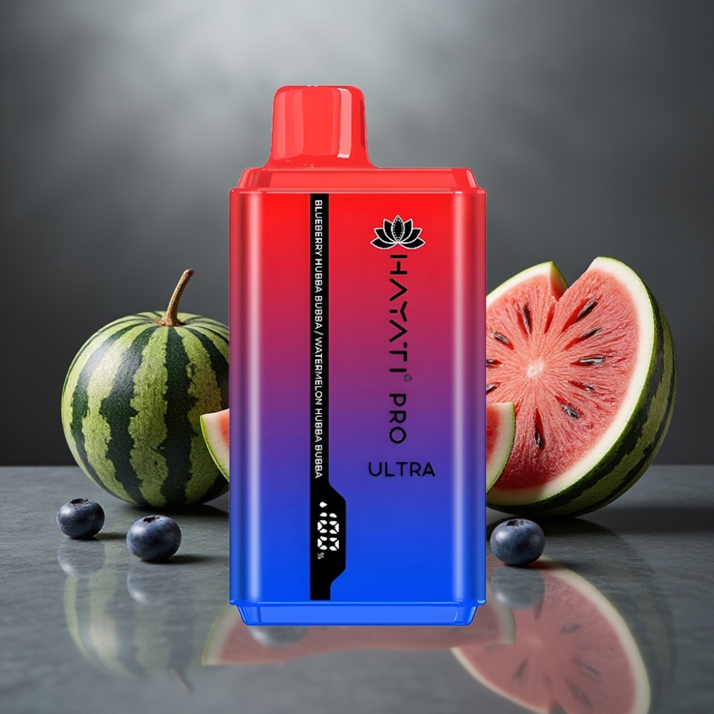 Hayati Pro Ultra 15000+ Puff 850mAh 2×12ml 2% 49 Ízesítmény Kékáfonya Hubba Bubba Görögdinnye Hubba Bubba