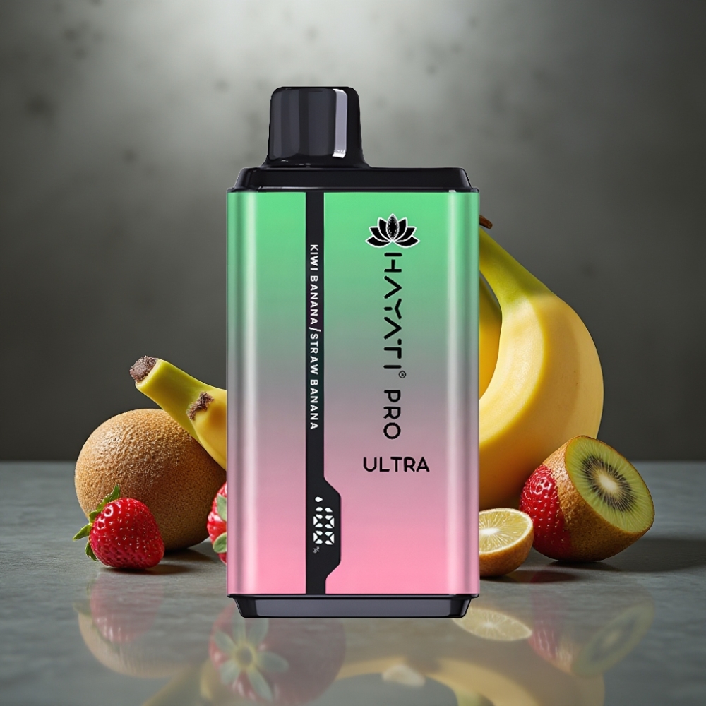 Hayati Pro Ultra 15000+ Puff 850mAh 2×12ml 2% 49 Ízesítmény Kivi Banán Eper Banán