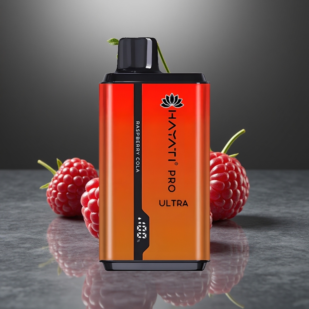 Hayati Pro Ultra 15000+ Puff 850mAh 2×12ml 2% 49 Ízesítmény Málna Kóla